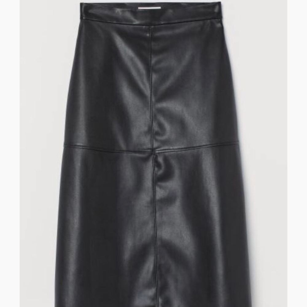 H&M faux leather skirt.